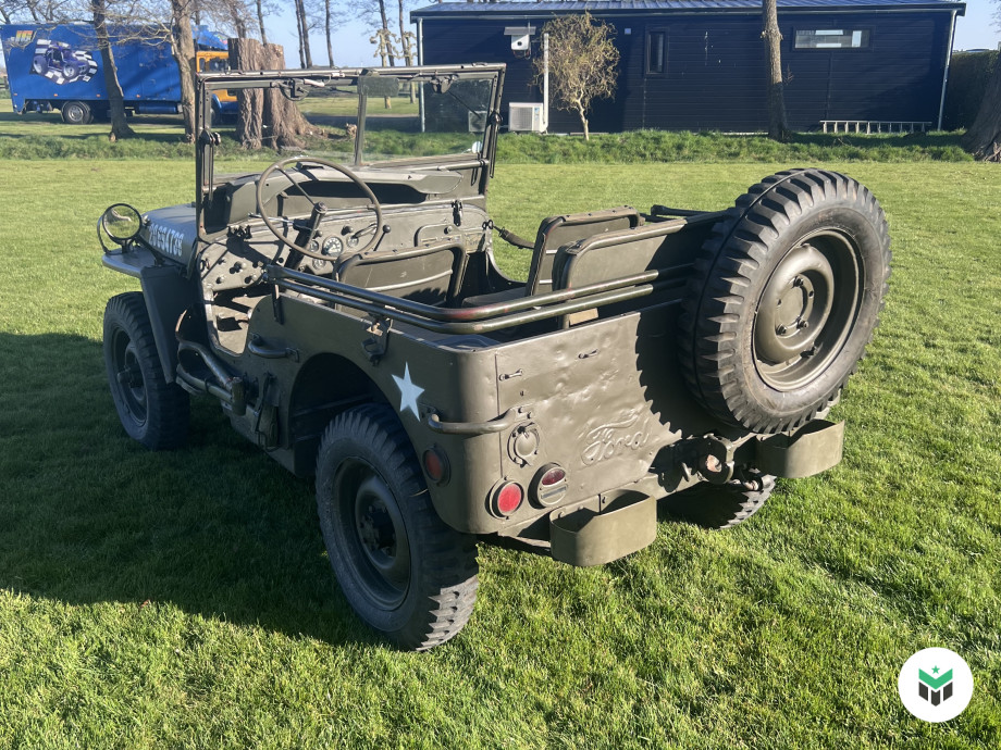 Willys mb met Ford gpw script body for sale € 27.000 - Miltrade