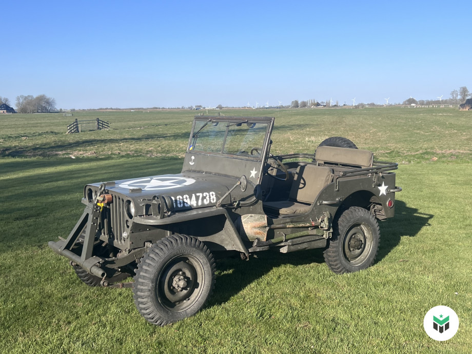 Willys mb met Ford gpw script body for sale € 27.000 - Miltrade